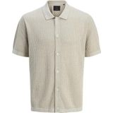 JACK & JONES Jprblaarto Gebreid poloshirt voor heren, Whitecap, grijs, L, Whitecap grijs, L