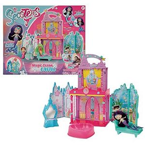 SEASTERS, Kasteel met zeemeermin pop, verrassing, prinses verandert in een zeemeermin, met geheime accessoires, speelgoed voor kinderen vanaf 3 jaar, Eat02