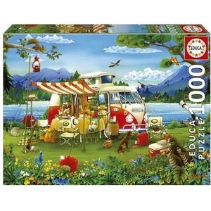 Educa - Landelijke vakantie | 1000 stukjes puzzel voor volwassenen. Afmetingen: 68 x 48 cm. Inclusief Cola Fix Puzzel. Vanaf 14 jaar (19922)
