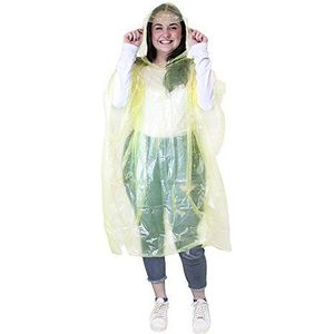 Waterdichte poncho, Eén maat,, transparant geel