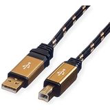 ROLINE GOLD USB 2.0 kabel, type A-B, 1,8 m