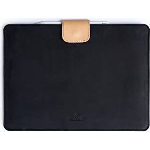 Citysheep Keep it Snug leren hoes voor 35,6 cm (14 inch) MacBook Pro met merino-voering, zwart
