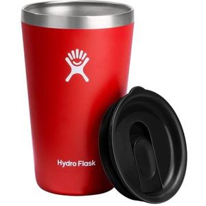 HYDRO FLASK - 473 ml All Around beker met hersluitbaar lekvrij deksel – dubbelwandige geïsoleerde reisbeker van roestvrij staal – warme en koude dranken – BPA-vrije mok –