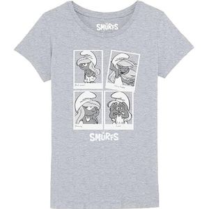 Les Schtroumpfs T-shirt voor meisjes, grijs melange, 12 jaar, Grijs Melange