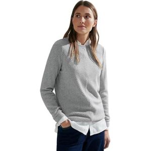 Cecil T-shirt manches longues pour femme, Mélange de gris minéral., L