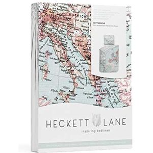Heckett Lane Greyson Donsdeken, 100% katoen, satijn, kristalblauw, 135 x 200 cm, 1,0 stuks