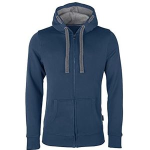 HRM heren hoodie, maat I premium kwaliteit heren hoodie met contrasterende binnenvoering I basic hoodie met rits I sweatshirt met capuchon | premium kwaliteit en duurzame kleding voor heren, denim, 4XL, #NAME?