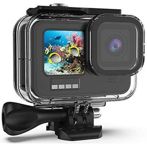 Kuptone Waterdichte behuizing voor GoPro Hero 11/GoPro Hero 10/Hero 9 Black, 60M/196FT beschermhoes voor duiken onderwater hoes met montageaccessoires voor GoPro 11/GoPro 10/GoPro 9