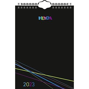 Heyda Kalender 2023, A5, omslag: zwart, maandbladen: zwart