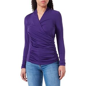 ICHI Dames shirt met lange mouwen 193750 Indigo Purple M, 193750/indigoviolet