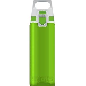 SIGG Total Color Green drinkfles (0,6 l), vrij van schadelijke stoffen en lekvrije drinkfles, lichte en onbreekbare drinkfles van Tritan