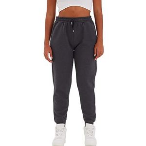 COMEOR Trainingsbroek voor dames, sportbroek, joggingbroek, katoen, Donkergrijs