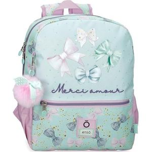 Enso Merci Amour Sac à dos de marche vert 27 x 33 x 11 cm Polyester, bleu, Taille unique, Sac à dos de marche, bleu, Taglia unica, Sac à dos de promenade