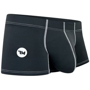 Real Men Bulge Enhancing Pouch Underwear for Men - Set van 1 of 4 boxershorts van nylon 7,6 cm - IJszijde voor heren - Maten XS-5XL, D-zak - grijs gaas, M