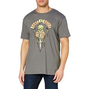 Guns & Roses Guns N' Roses T-shirt voor heren, grijs.