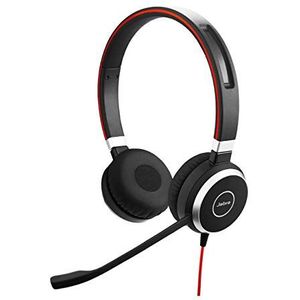 Jabra Evolve 40 professionele koptelefoon, bedraad, UC-geoptimaliseerd, telefoonhoofdtelefoon voor meer productiviteit, superieur geluid voor oproepen en muziek, 3,5 mm jackstekker, USB-aansluiting, comfortabel design voor de hele dag