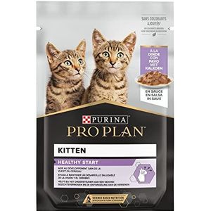 Purina Pro Plan Nutri Savour Kitten natvoer voor kittens in saus met kalkoen, 26 zakjes à 85 g