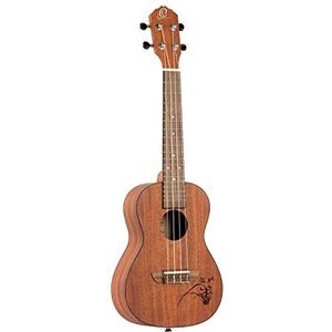 Ortega Akoestisch concert Guitars Ukulele - Bonfire serie - sapele tafel met lasergegraveerd motief (RU5MM)