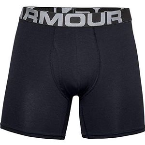 Under Armour Charged Cotton Boxershort voor heren, elastisch, sneldrogend, zwart, zwart, SM, 3 stuks