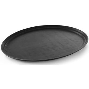 Hendi Dienblad Ovaal XL - Zwart - Glasvezel - Antislip Dienblad Horeca - 735x600(H)22mm