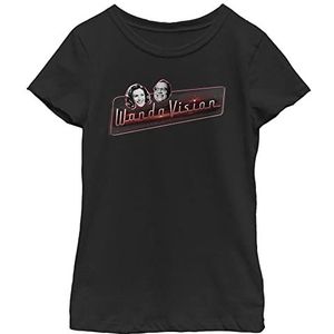 Marvel Girl's Girl's Classic Fit T-shirt, korte mouwen, zwart, maat S, zwart.