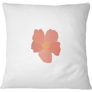Bona Basics, Decoratieve kussensloop woondecoratie voor bank, cafetaria, afmeting: 60 x 60 cm, kleur: wit