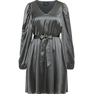 faina Damesjurk 19220141-FA01, grijs, maat XS, jurk, XS, Jurk, XS