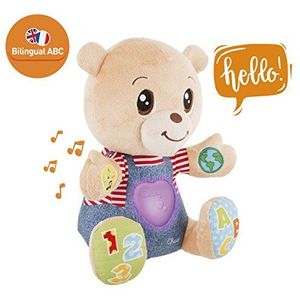 Chicco Teddy de Poeh des Emoties, interactief pluche, tweetalig Frans/Engels, educatief speelgoed, speelgoed voor baby's en kinderen, met lichten en liedjes, speelgoed van 6 maanden tot 5 jaar