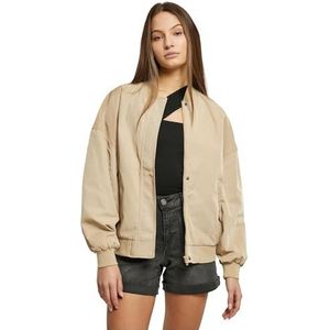 Urban Classics Lichte gerecyclede bomberjack voor dames, damesjas, Effen beige