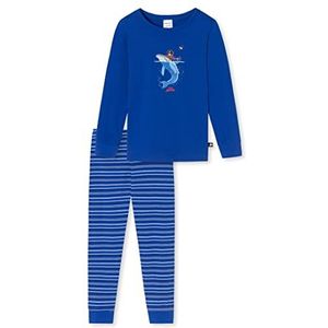 Schiesser Schlafanzug Lang pijama set jongens, koningsblauw