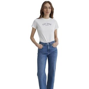 Mavi T-shirt imprimé CAT pour femme, blanc antique, XL, Bronze, XL