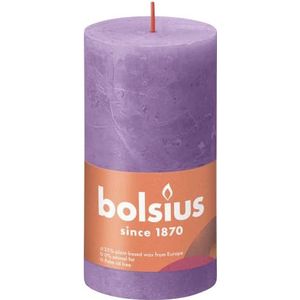 BOLSIUS Set van 4 levendige paarse rustieke stompkaarsen - 7,9 x 12,7 cm - Europese kwaliteit - milieuvriendelijke natuurlijke plantaardige was - ongeparfumeerde partykaarsen zonder geur