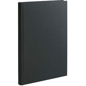 Le Delphin 427502D - register 496 genummerde pagina's - afmetingen: 340 x 225 mm - door rand - papier binnen 90 g - Hardcover van zwart zeildoek