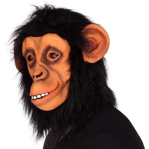 Boland Masker aap Scimpanze 'Latex met borstelharen voor volwassenen, bruin, 00142
