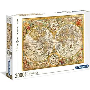 Antieke Wereldkaart - Puzzel (2000 stukjes)