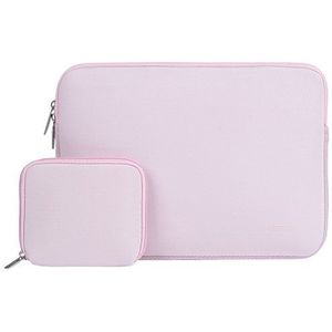 HSEOK Laptophoes 13 inch - MacBook Air 2018-2020 A2179 A1932, MacBook Pro A2251 A2289 A2159 A1989 A1706 A1708 - waterafstotend elastisch neopreen met kleine tas - US roze