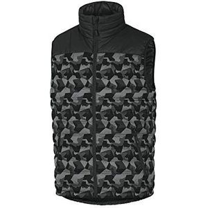Delta Plus GDOONNCGT gewatteerd vest van polyamide ripstop, PU-coating, maat L, zwart / camouflage, zwart, camouflage