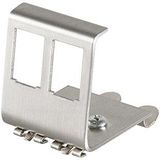 LogiLink MP0052 railadapter voor 2 keystone-modules, zilverkleurig