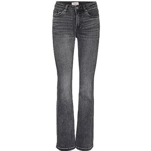 VERO MODA VMFLASH Dames Mid Waist Flare Jeans Medium Grey Denim, L / 32L, Medium Grey Denim