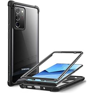 i-Blason Beschermhoes voor Samsung Galaxy Note 20 Ultra, tweelaags, bumper met transparante achterkant, zonder displaybeschermfolie [Ares-serie] voor Galaxy Note 20 Ultra 6,9 inch 2020 (zwart)