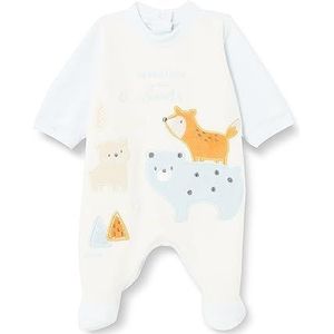 Chicco Chenille overall met voet, pyjama voor baby's en jongens, baby, jongens, Wit