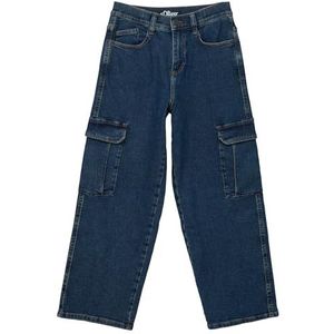 s.Oliver Junior cargojeans, losse pasvorm, 57z2,176, 57z2 blauw, 176, 57z2 blauw