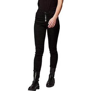 Morgan Denim-jeans met knoopsluiting, voor dames, zwart.
