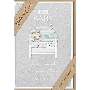 bsb Handgemaakte babykaart voor baby's, 11,6 x 16,6 cm