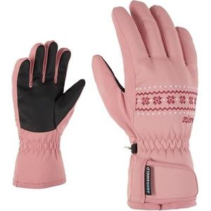 Ziener LAILLA Gants de ski/sports d'hiver pour enfant, imperméables, sans PFC, rose fleur, taille 3,5
