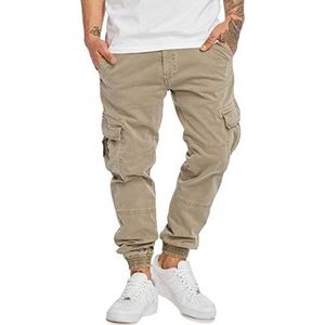 Urban Classics Heren joggingbroek – taille, 90 inch – Washed Cargo Twill crème