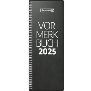 BRUNNEN Notitieboek model 784 (2025), 1 pagina = 2 dagen, 108 x 297 mm, 192 pagina's, versterkte kunststof omslag met harde folie, zwart