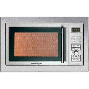 Orbegozo MIG 2325 roestvrijstalen magnetron, inhoud 23 l, 9 voorgeconfigureerde menu's, digitaal display, timer, 900-1000 W