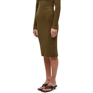 Minus Dames Ava Gebreide rok, 471 Dark Olive Melange