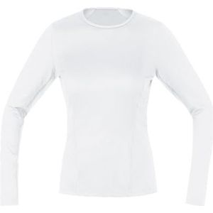 GORE Wear Dames shirt met lange mouwen, ademend, Gore M, Baselayer Layer Long Sleeve Shirt, Maat: 42, Kleur: Wit, 100015, Wit.